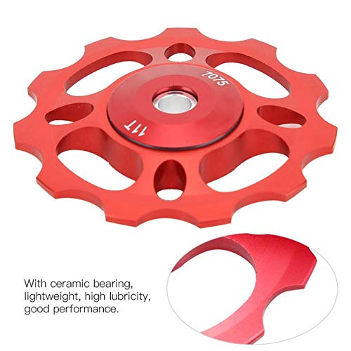 Polia de desviador, polia de desviador traseiro, acessório vermelho de ciclismo para ciclistas de mo