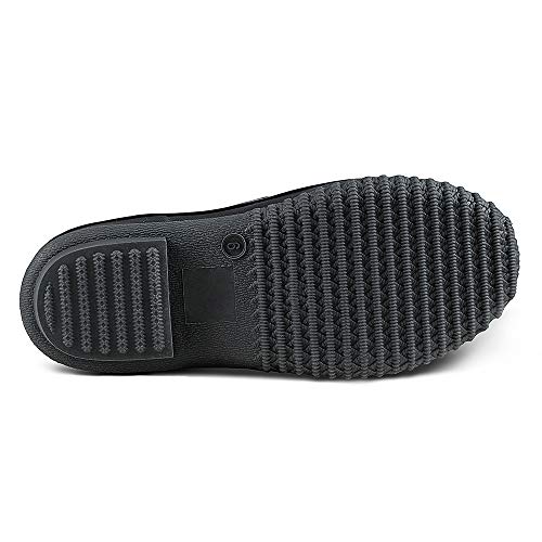 Hzstay Women's Cow Suede Leather Boots, Lace Up Winter Outdoor Snow Duck Boots Tpr,Warm Waterproof Mid Calf Duck Boots For Women #TOP4