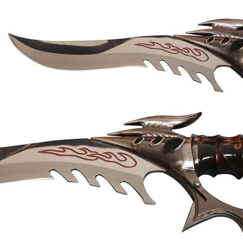 COSWOR 16\" Medieval Stainless Steel Fantasy European Dutch Sword for Home Decor, Collection