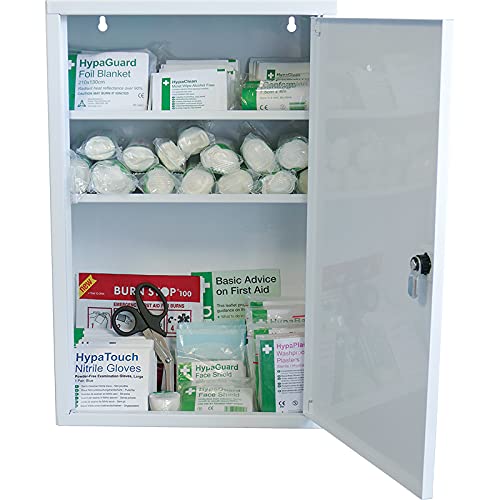 Safety First Aid Group Armadio Metallico Vuoto di Primo soc, Metallo, Bianco, 30cm x 46cm x 14cm