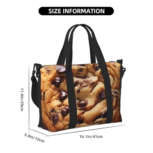 Chocolate Cookie Duffle Bag for Men Women Gym Bag with Shoes Compartment Travel Bags Lightweight Overnight Bags2