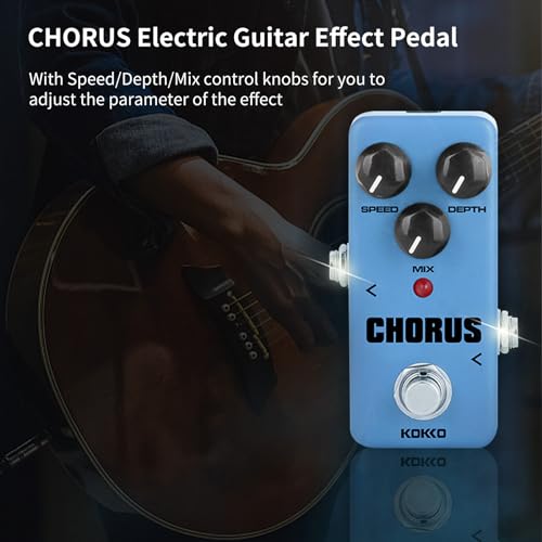 Jemora FCH2 CHORUS Pédale d’effet de guitare électrique Portable Effecteur de guitare Mini pédale d’effet de guitare électrique simple Effet analogique avec vitesse/profondeur/mélange 3 boutons de - Les Beatles, Paul McCartney, John Lennon, RIngo Starr, George Harrison Jemora FCH2 CHORUS Pédale d'effet de guitare électrique Portable Effecteur de guitare Mini pédale d'effet de guitare électrique simple Effet analogique avec vitesse/profondeur/mélange 3 boutons de – Image 4