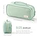 EASTHILL Large Capacity Pencil Case Pen Pouch Organizer Canvas Pencil Bag with Handle School Supplies for Teen Girls-Green