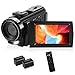 HD Video Camera, toberto Camcorder Video Cameras Full HD 1080P Digital Camera 15FPS 24.0 MP Vlogging Camera Recorder 3.0 Inch IPS Screen 16X Zoom Camcorders YouTube with 2 Batteries, Remote Control