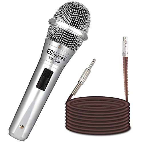 Guarda Cardioid Dynamic Vocal Microphone With 26.3Ft Xlr Cable, Metal Handheld Mic Compatible Karaoke Machine/Speaker/Amp/Mixer For Karaoke Singing, Speech, On/Off Switch (Sm-3000) #TOP27