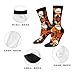 XZDWPY pattern of fox Unisex Mid-Calf Socks 2 Black-1 Polyester Skin-Friendly Moisture-Wicking Fashionable Crew Socks