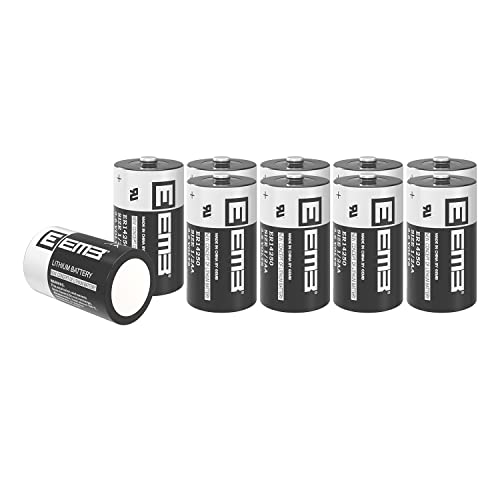 10X EEMB 1/2 AA 3,6V Li-SOCL₂ Batterien ER14250 LS 14250/3,6V Lithium-Thionylchlorid 1/2 AA 1200 mAh/Li-SOCL₂ Batteries mit extrem hoher Energiedichte Nicht wiederaufladbar Cover