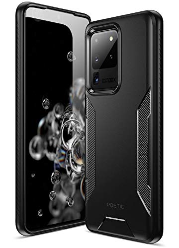 Coque Samsung S20 Ultra Poetic tpu flexible noir Karbon Shield