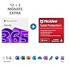 Microsoft 365 Family 12+3 Monate, bis zu 6 Nutzer | PC/Mac und mobile Geräte | bis zu 6 TB OneDrive Cloudspeicher | Aktivierungscode per E-Mail + McAfee Total Protection | 12 Monate| 6 Geräte