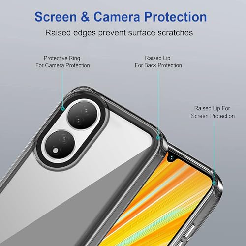 Image of Zapcase Back Case Cover for VIVO Y100A 5G | Compatible for VIVO Y100A 5G Back Cover | Case Cover with Camera Protection | (TPU + PC | Translucent Black)
