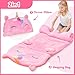 iPlay, iLearn Kids Unicorn Sleeping Bag, Toddler Girl Nap Mat, Plush Animal Slumber Bag 2 In 1 Pink Pillow Daycare Preschool Kindergarten Birthday Gift Travel Sleepover 3 4 5 6 7 8 10 12 Yr Child Teen