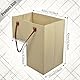 Treppenkorb,Treppenkorb stufenkorb,Treppenkörbe L-Form,Treppenkorb rattan mit kunstleder-griffen,Stufenkorb lagerung für Wäsche, Spielzeug,für alle Treppen in Standardgröße(Beige)