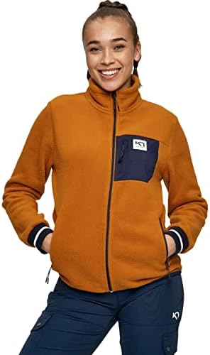 Kari Traa Womens Rothe Midlayer Fleece Jacket - Ultra-soft Relaxed Silhouette Fit Midlayer Coat, Hazel - Medium