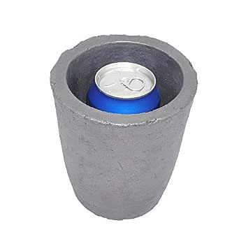 Kit de creuset de fonderie en graphite de 3 à 4 kg avec pince à charnière de 48,3 cm, outil de moulage en métal doré et argenté Kit de creuset de fonderie en graphite de 3 à 4 kg avec pince à charnière de 48,3 cm, outil de moulage en métal doré et argenté