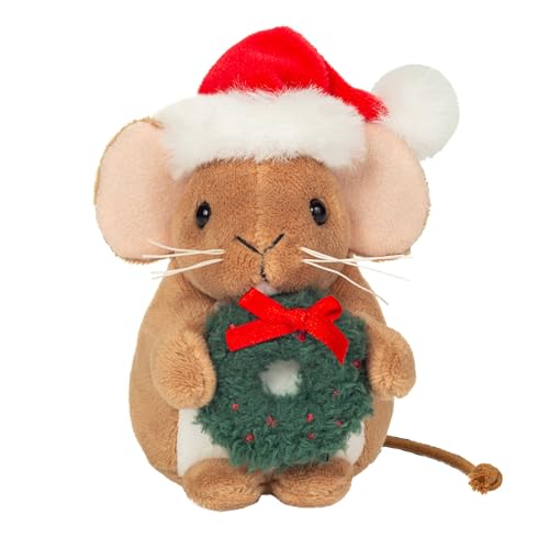 Teddy Hermann 94617 Peluche souris de Noël avec couronne 11 cm