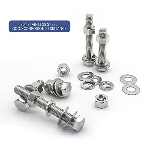 image for vrupin 85PCS Nuts and Bolts 3/8-16 x 1”, 1-1/2”, 2”, 2-1/2”, 3