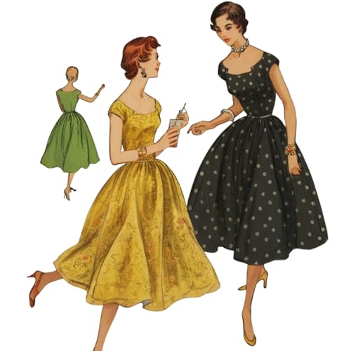 Patron De Couture Vintage Années 1950 - Robe Femme B38 - Marque Maudella, Pièces Non Découpées - Neuf