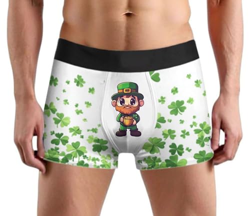Calzoncillos tipo bóxer para hombre GFM con diseño de trébol de Irlanda UJ-CLVR