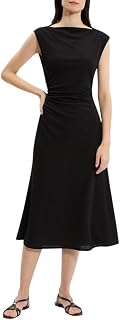 Women's Boat Neck Drape Dress