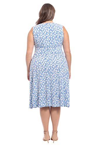 Image of London Times Women's Dresses Inset Waist Midi Dress Career Office Occasion Guest of