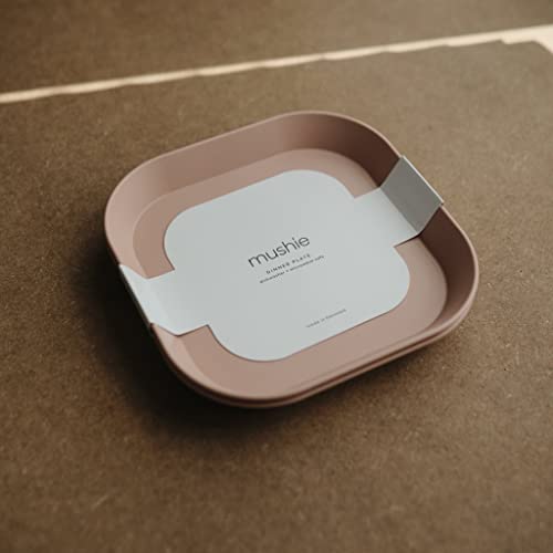 Mushie Square Dinnerware Plates For Kids | Made In Denmark, Set Of 2 (Blush) #TOP2