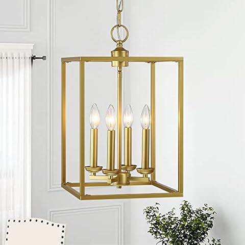 Untrammelife Gold Lantern Pendant Light Cover