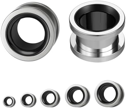 ZeSen Jewelry 6 Paires Chirurgical Tunnels Lumineux En Acier