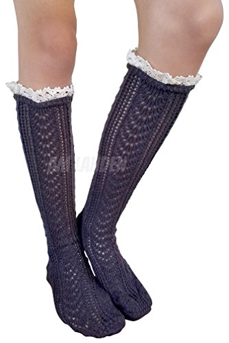 Thick Knee High Socks Mid-Calf Socks Tube Lace Socks Girl Winter Socks4