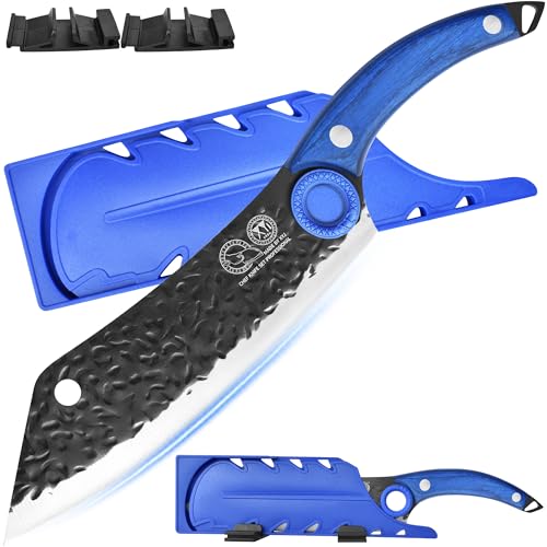 XYJ Coltello da cuoco, acciaio ad alto tenore di carbonio, forgiato a mano 8 pollici giapponese affettatrice per il taglio della carne, mannaia di carne vegetale, affettatrice coltello da cucina