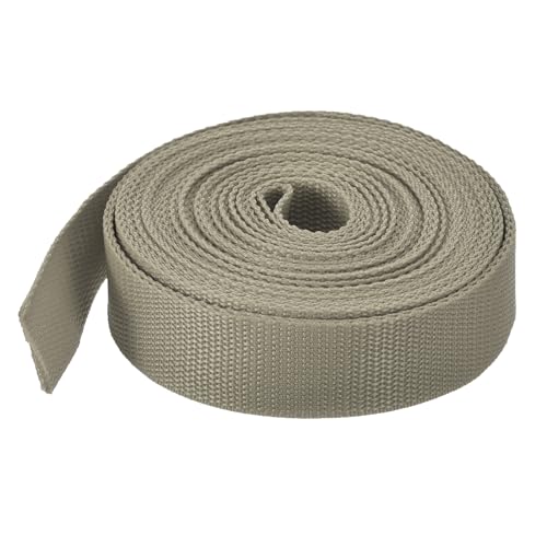 Image of MECCANIXITY Lightweight Polypropylene Webbing Strap 1.5 inch 10 Yard Backpack Strapping Band Khaki for Outdoor Luggage Cargo Straps