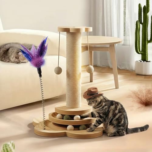 Arbre à chat multifonction robuste avec griffoir en sisal - 8