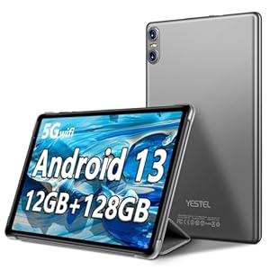 YESTEL 2023 Latest Tablet Android 13 Tablet 10.1 inch with Octa-Core Processor,12GB RAM+128GB ROM (Expand to 1TB),IPS HD Display,WiFi, Bluetooth, GPS,6000mAh,with Case-Grey