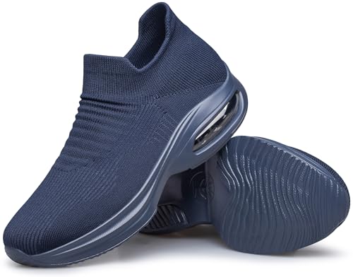 Image of vibdiv Men's Slip-On Walking Shoes Casual Sneakers Lightweight Breathable for Everyday Wear