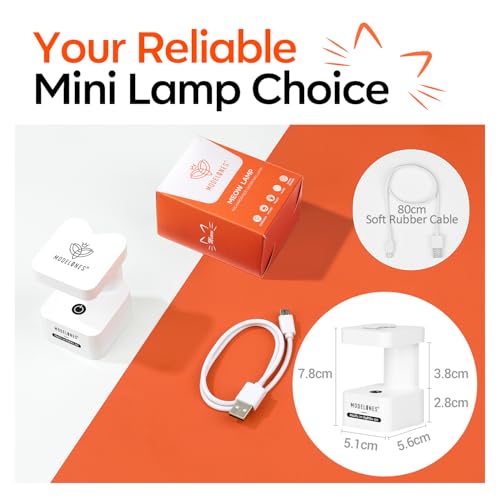Image of Modelones Mini UV Light for Gel Nails Flash Curing 2 Timers Milky White