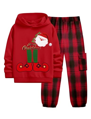 Image of KANGKANG Boys Clothes Two Piece Long Sleeve Hooded Sweatshirt Top Camouflage Sweatpants Fall Outfits Winter Clothes Set 6-16Y
