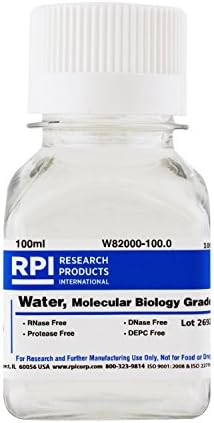 Water, Molecular Biology Grade, RNase and Nuclease Free, 100 Milliliters