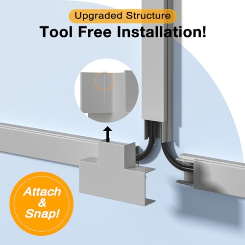 Delamu 157in Delamu Cord Hider Wall for Wall Mounted TV, Wire Hider Kit by Delamu - Image 2