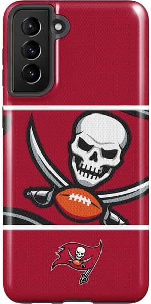 Skinit Pro Phone Case Compatible with Galaxy S21 Plus 5G - Officially Licensed NFL Tampa Bay Buccaneers Large Logo Design