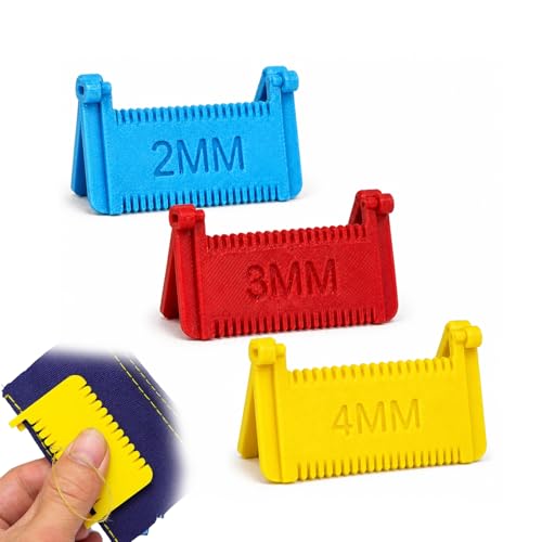 Blanket Stitch Guide Tool 2025 Upgrade Template for Sewing - 3 Sizes Non-Slip Stitching Guide Tool with Clips for Fixed Fabric and Consistent Stitches