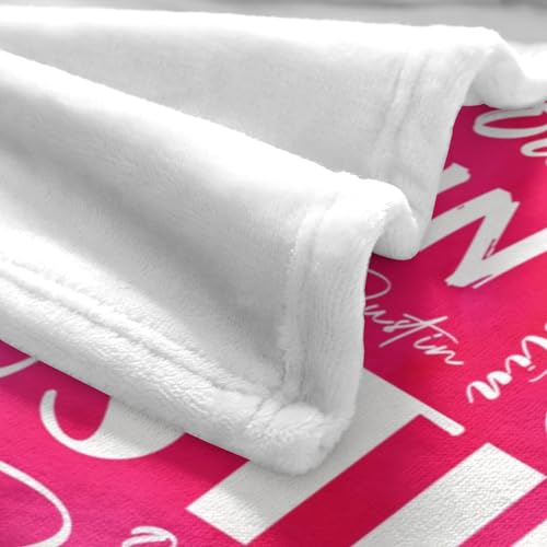 Name Blanket Personalized Name Blanket Customized Blanket with Name Text for Adult Kid Birthday Christmas Mothers Fathers Valentines Day Gift