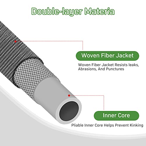 Dtrk Garden Hose 5/8 In. X 100 Ft Durable Water Hoses With 7 Function Hose Nozzle, Lightweight Kink-Free Flexible Garden Hoses, Extra Strength Fabric Yard Hose For Watering Cleaning（Black） #TOP3