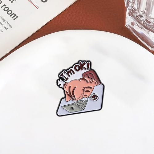 Image of Cute Enamel Pins Cartoon Lapel Pin Brooch Badge for Backpack Jackets Funny Tiger Pins for Gift Anime Enamel Pin for Clothing Hat Decoration