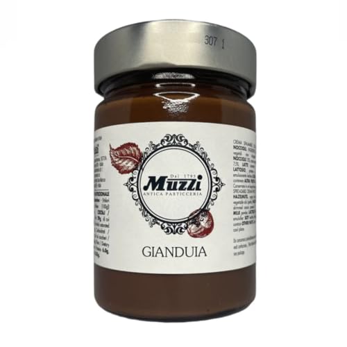 Muzzi Gianduia Hazelnut Spread Cream – Rich & Creamy Hazelnut Spread Net Wt. 350g / 12.34 oz