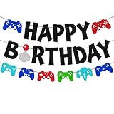 Video Game Birthday Banner Game on Happy Birthday Garland Decoration Level Unlocked Bday Party Decor