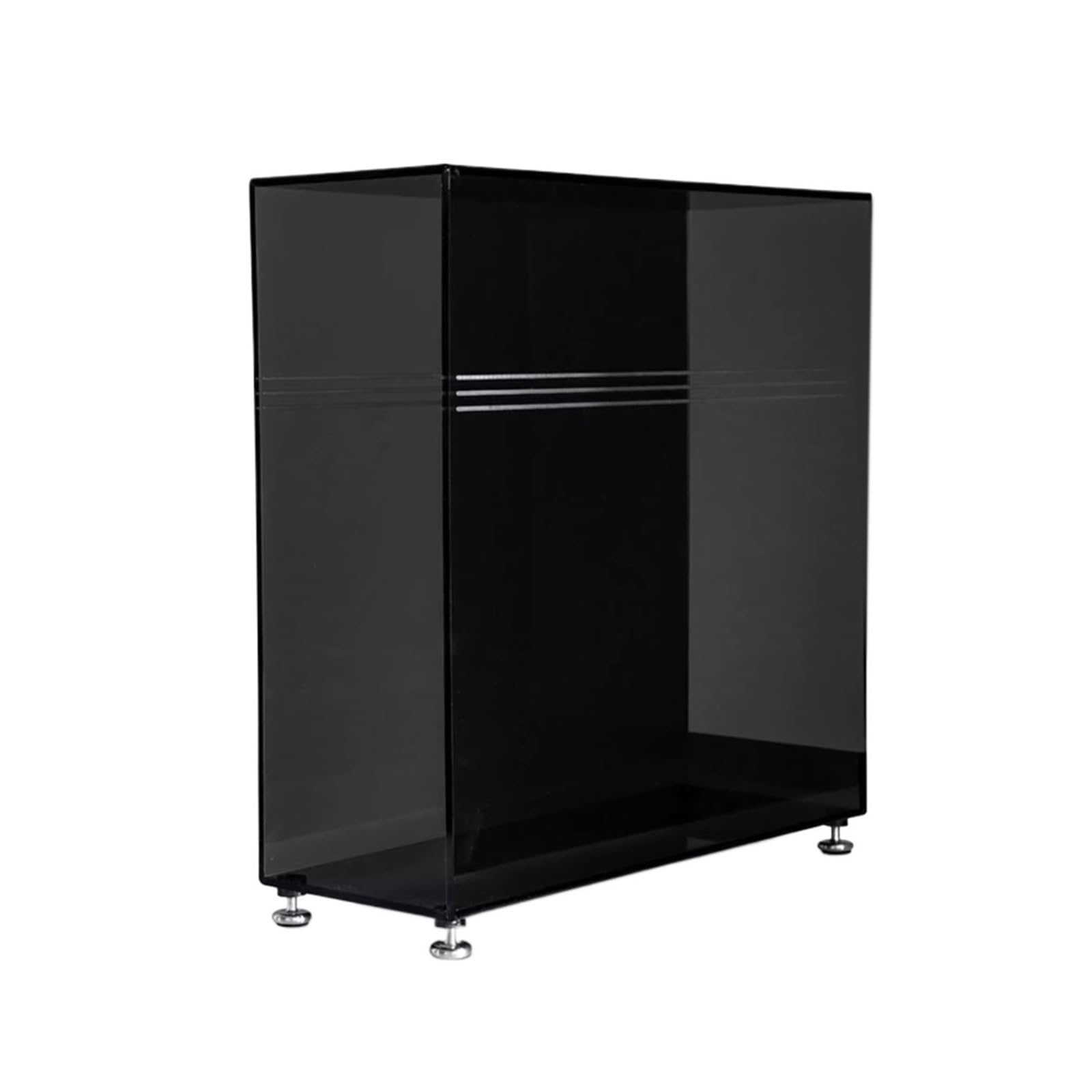 ZZlei2yu-12 record storage Home Acrylic Vinyl Record Rack Tabletop Vertical CD Storage Box with Stainless Steel Feet Desktop Organizer