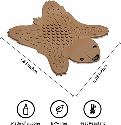 OTOTO Trivet for Kitchen Counter - Hot Pot Holder Trivet for Table - BPA Free Hot Pads for Kitchen Counter - Heat Resistant Silicone (Grizzly Brown)