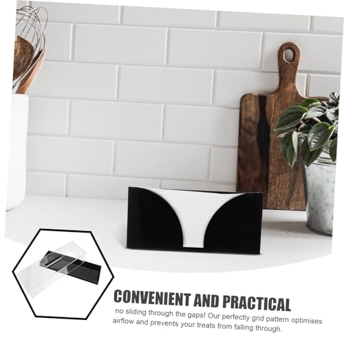 Porta pañuelos triple de mostrador con dispensador fluido de servilletas acrílico 3