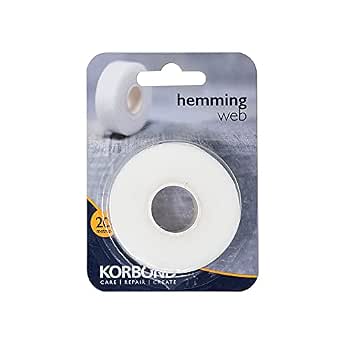 KORBOND Hemming Web 20m x 2cm White Iron On Hem Tape - NO Sewing Required, Adhesive Fabric Tape, Webbing Tape, Hemming Tape: Bonding Fabric, Fabric Fusing, Applying School Badges, Turning Up Trousers - View 2