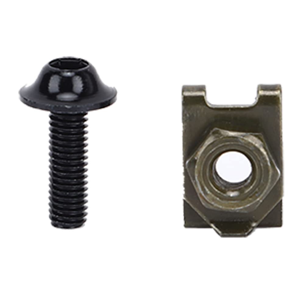 Kit Bulloni Carenatura Moto, 10x Kit Bulloni Corpo Carena Moto M5 Vite Spire Speed ​​Fastener Clip Nut(Nero)