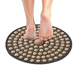 Fußmassagegerätmatte - Ergonomisches Druckpunkt-Werkzeug mit Holzbasis | Fußtherapie-Matte für Zuhause und Büro für Erwachsene, Frauen, Familie, Haken